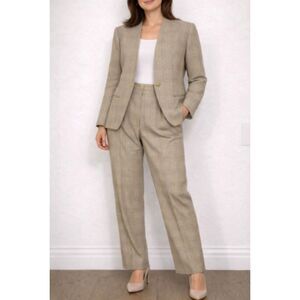 Griffith Gray for St John Wool Blend Pantsuit 12 Made in Italy 2 Piece Designer